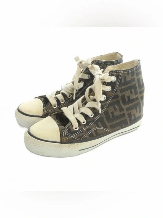 Vintage Fendi Zucca Print High Tops - Picture 2 of 6